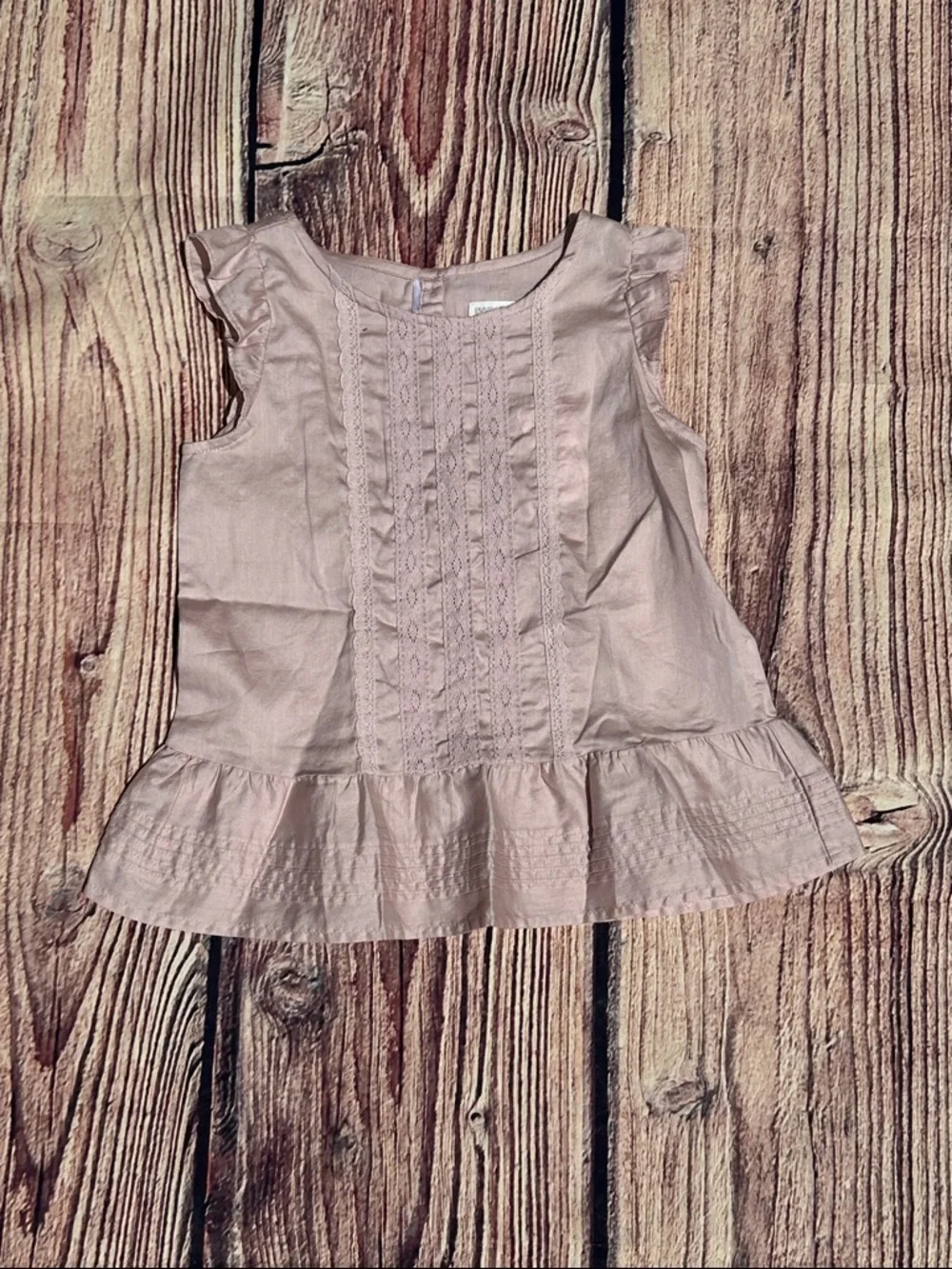 Gymboree Dusty Pink Ruffle Hem Sleeveless Top